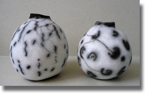 Black and White Pots
Raku Fired Ceramic